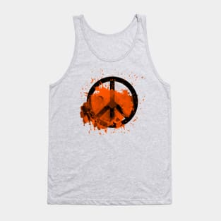 Peace of a Rainbow - Orange Tank Top